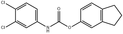 2,3-dihydro-1H-inden-5-yl N-(3,4-dichlorophenyl)carbamate Struktur