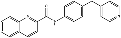 N-[4-(pyridin-4-ylmethyl)phenyl]quinoline-2-carboxamide Struktur