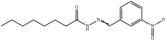 N-[(E)-(3-nitrophenyl)methylideneamino]octanamide Struktur