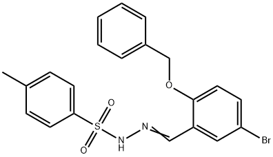 N-[(E)-(5-bromo-2-phenylmethoxyphenyl)methylideneamino]-4-methylbenzenesulfonamide Struktur