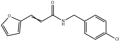 (E)-N-[(4-chlorophenyl)methyl]-3-(furan-2-yl)prop-2-enamide Struktur