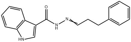 N-[(E)-3-phenylpropylideneamino]-1H-indole-3-carboxamide Struktur