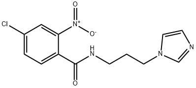 4-chloro-N-(3-imidazol-1-ylpropyl)-2-nitrobenzamide Struktur