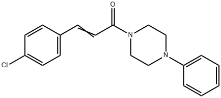 (E)-3-(4-chlorophenyl)-1-(4-phenylpiperazin-1-yl)prop-2-en-1-one Struktur