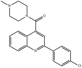 [2-(4-chlorophenyl)quinolin-4-yl]-(4-methylpiperazin-1-yl)methanone Struktur