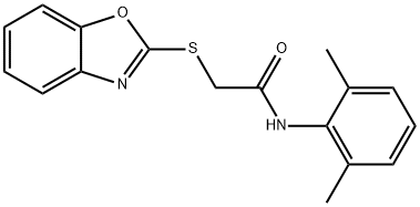 2-(1,3-benzoxazol-2-ylsulfanyl)-N-(2,6-dimethylphenyl)acetamide Struktur