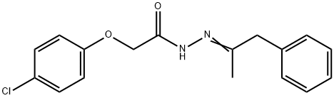 2-(4-chlorophenoxy)-N-[(E)-1-phenylpropan-2-ylideneamino]acetamide Struktur