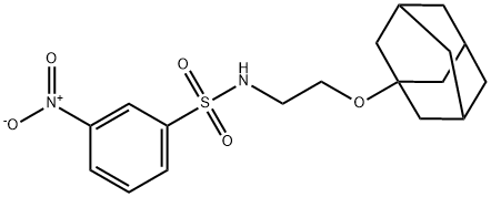 N-[2-(1-adamantyloxy)ethyl]-3-nitrobenzenesulfonamide Struktur