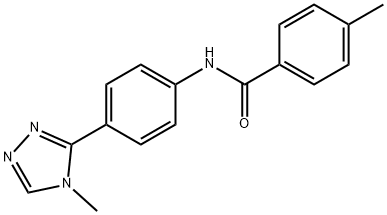 4-methyl-N-[4-(4-methyl-1,2,4-triazol-3-yl)phenyl]benzamide Struktur