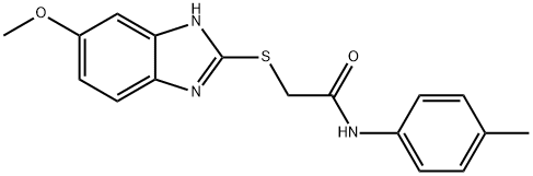 2-[(6-methoxy-1H-benzimidazol-2-yl)sulfanyl]-N-(4-methylphenyl)acetamide Struktur