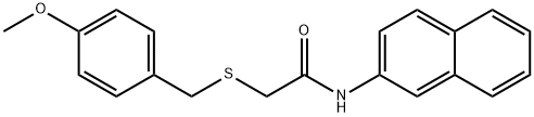 2-[(4-methoxyphenyl)methylsulfanyl]-N-naphthalen-2-ylacetamide Struktur