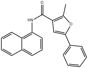 2-methyl-N-naphthalen-1-yl-5-phenylfuran-3-carboxamide Struktur