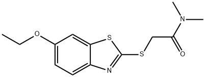 2-[(6-ethoxy-1,3-benzothiazol-2-yl)sulfanyl]-N,N-dimethylacetamide Struktur