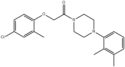 2-(4-chloro-2-methylphenoxy)-1-[4-(2,3-dimethylphenyl)piperazin-1-yl]ethanone Struktur