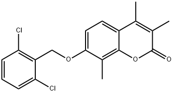 7-[(2,6-dichlorophenyl)methoxy]-3,4,8-trimethylchromen-2-one Struktur