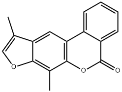 7,10-dimethyl-[1]benzofuro[6,5-c]isochromen-5-one Struktur