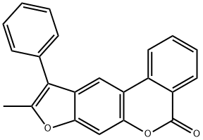 9-methyl-10-phenyl-[1]benzofuro[6,5-c]isochromen-5-one Struktur