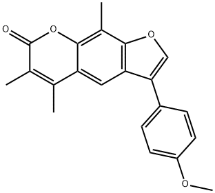 3-(4-methoxyphenyl)-5,6,9-trimethylfuro[3,2-g]chromen-7-one Struktur