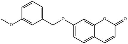 7-[(3-methoxyphenyl)methoxy]chromen-2-one Struktur