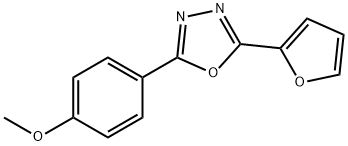 2-(furan-2-yl)-5-(4-methoxyphenyl)-1,3,4-oxadiazole Struktur