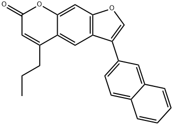 3-naphthalen-2-yl-5-propylfuro[3,2-g]chromen-7-one Struktur