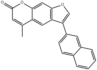 5-methyl-3-naphthalen-2-ylfuro[3,2-g]chromen-7-one Struktur