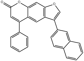 3-naphthalen-2-yl-5-phenylfuro[3,2-g]chromen-7-one Struktur