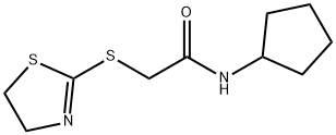 N-cyclopentyl-2-(4,5-dihydro-1,3-thiazol-2-ylsulfanyl)acetamide Struktur