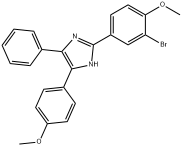 2-(3-bromo-4-methoxyphenyl)-5-(4-methoxyphenyl)-4-phenyl-1H-imidazole Struktur