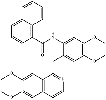 N-[2-[(6,7-dimethoxyisoquinolin-1-yl)methyl]-4,5-dimethoxyphenyl]naphthalene-1-carboxamide Struktur