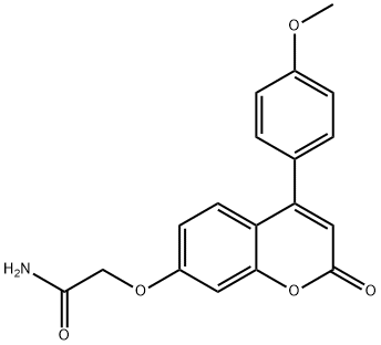 2-[4-(4-methoxyphenyl)-2-oxochromen-7-yl]oxyacetamide Struktur