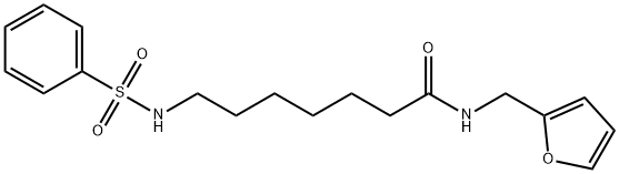 7-(benzenesulfonamido)-N-(furan-2-ylmethyl)heptanamide Struktur