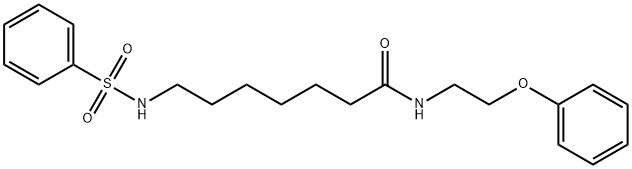 7-(benzenesulfonamido)-N-(2-phenoxyethyl)heptanamide Struktur