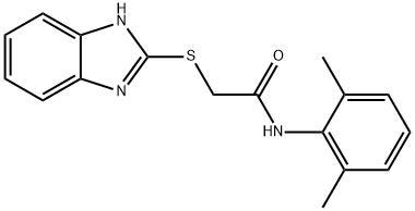 2-(1H-benzimidazol-2-ylsulfanyl)-N-(2,6-dimethylphenyl)acetamide Struktur