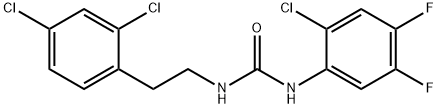 1-(2-chloro-4,5-difluorophenyl)-3-[2-(2,4-dichlorophenyl)ethyl]urea Struktur