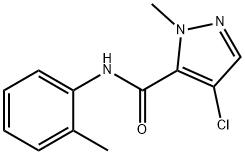 4-chloro-2-methyl-N-(2-methylphenyl)pyrazole-3-carboxamide Struktur