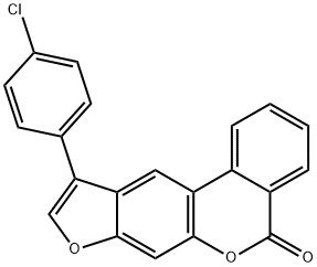 10-(4-chlorophenyl)-[1]benzofuro[6,5-c]isochromen-5-one Struktur