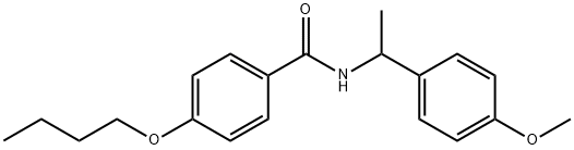 4-butoxy-N-[1-(4-methoxyphenyl)ethyl]benzamide Struktur