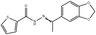 N-[(E)-1-(1,3-benzodioxol-5-yl)ethylideneamino]thiophene-2-carboxamide Struktur