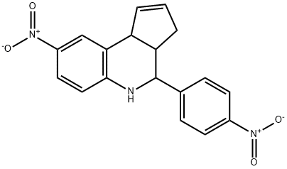 8-nitro-4-(4-nitrophenyl)-3a,4,5,9b-tetrahydro-3H-cyclopenta[c]quinoline Struktur