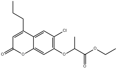 ethyl 2-(6-chloro-2-oxo-4-propylchromen-7-yl)oxypropanoate Struktur