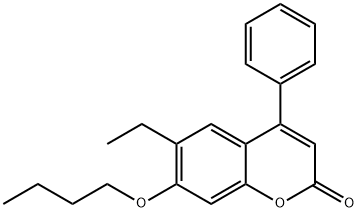 7-butoxy-6-ethyl-4-phenylchromen-2-one Struktur