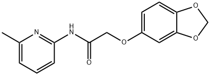 2-(1,3-benzodioxol-5-yloxy)-N-(6-methylpyridin-2-yl)acetamide Struktur