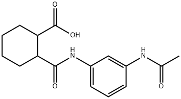 2-[(3-acetamidophenyl)carbamoyl]cyclohexane-1-carboxylic acid Struktur