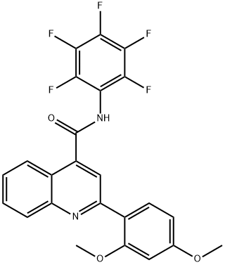 2-(2,4-dimethoxyphenyl)-N-(2,3,4,5,6-pentafluorophenyl)quinoline-4-carboxamide Struktur