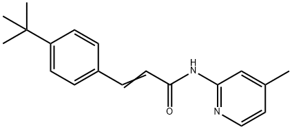 (E)-3-(4-tert-butylphenyl)-N-(4-methylpyridin-2-yl)prop-2-enamide Struktur