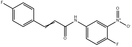 (E)-N-(4-fluoro-3-nitrophenyl)-3-(4-fluorophenyl)prop-2-enamide Struktur