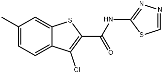 3-chloro-6-methyl-N-(1,3,4-thiadiazol-2-yl)-1-benzothiophene-2-carboxamide Struktur