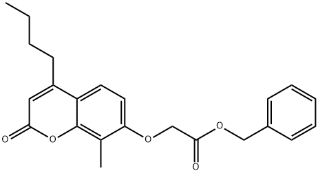 benzyl 2-(4-butyl-8-methyl-2-oxochromen-7-yl)oxyacetate Struktur