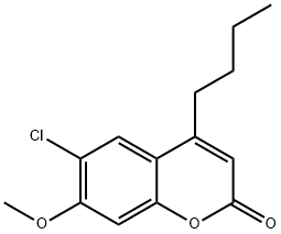 4-butyl-6-chloro-7-methoxychromen-2-one Struktur